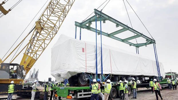 First set of metro rail coaches installed