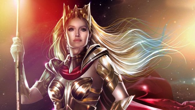 Jolie's first look as Thena brings action in MCU’s phase 4