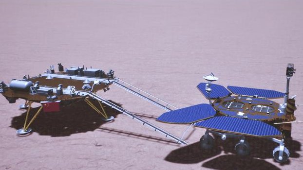 China’s Mars rover touches ground on red planet