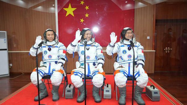 China launches crewed mission for building space station