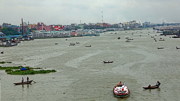 Major rivers swell fast