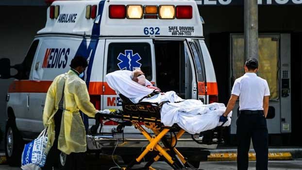 US C-19 hospitalisations reach a level not seen since winter peak