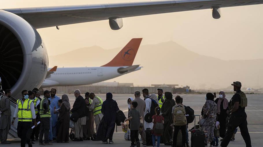 Flight takes about 200, including Americans, out of Kabul