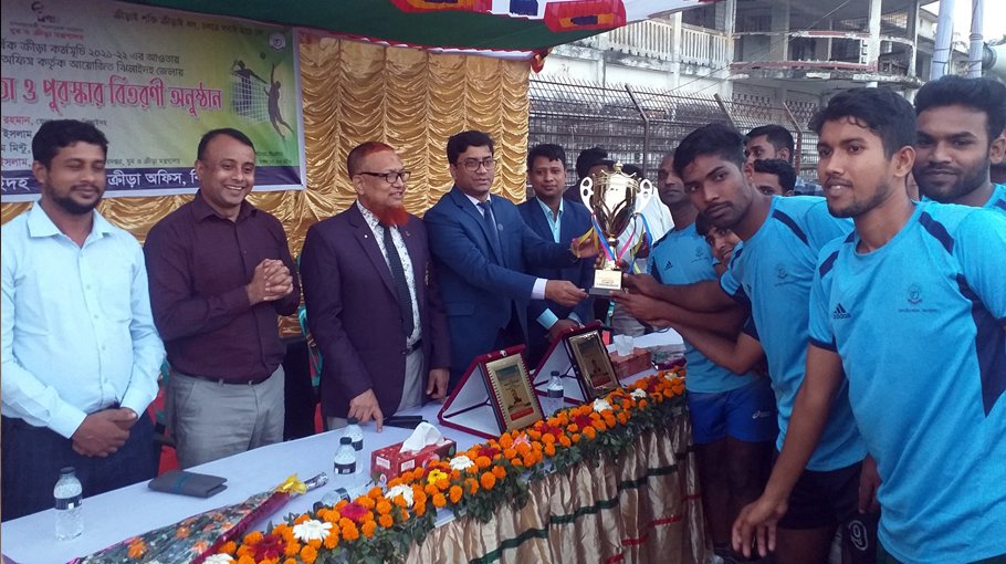 Volleyball competition, prize distribution held in Jhenaidah
