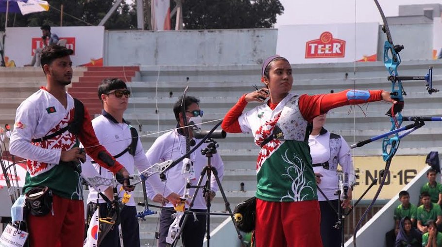 Rubel, Diya secure silver for Bangladesh