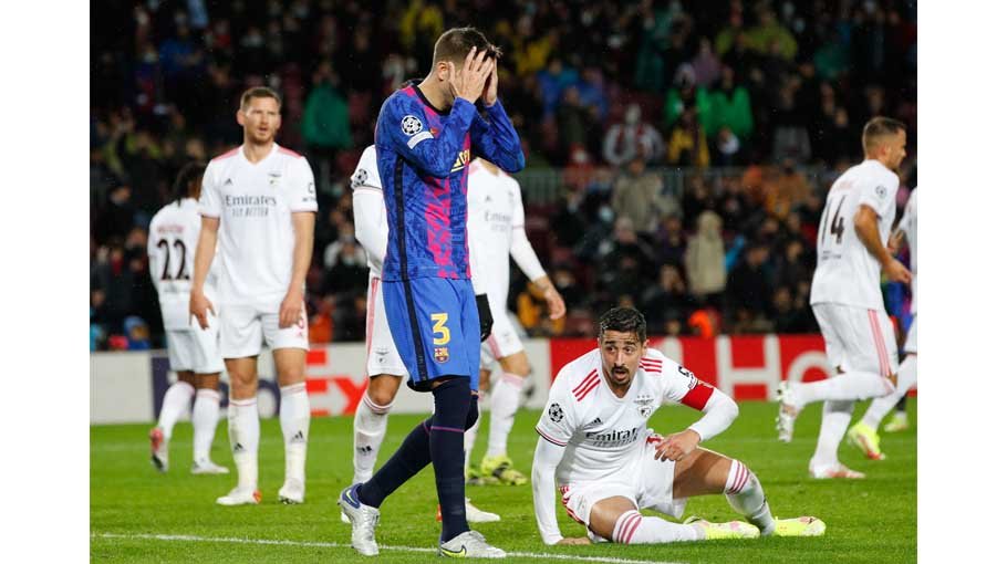Benfica hold Barca at Camp Nou