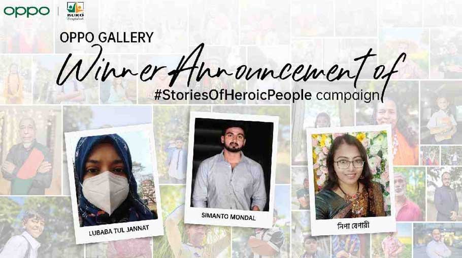 OPPO, BURO Bangladesh honors 3 real-life heroes