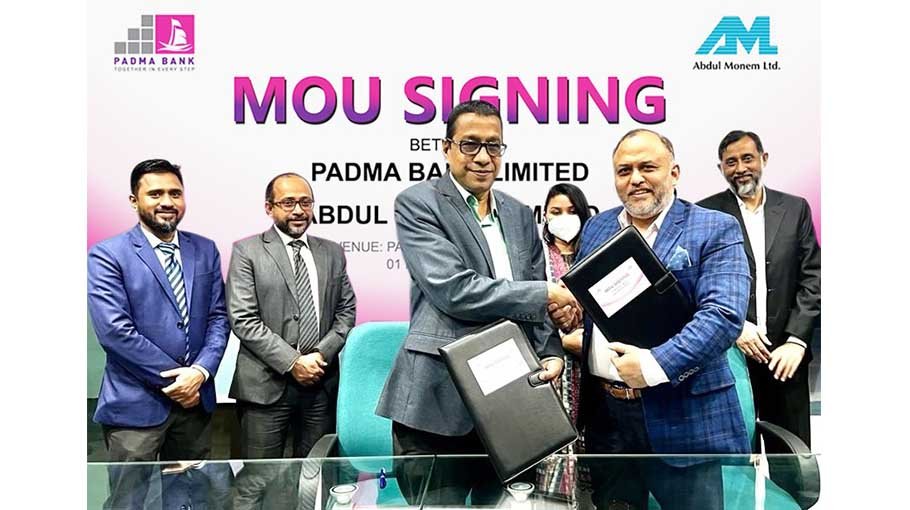 Padma Bank signs MoU with Abdul Monem Ltd