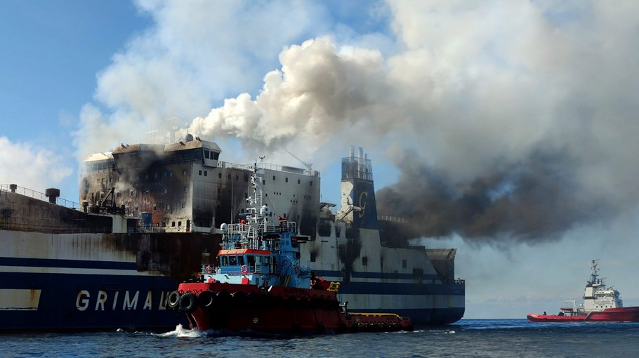 Third body found on fire-hit  Greece ferry