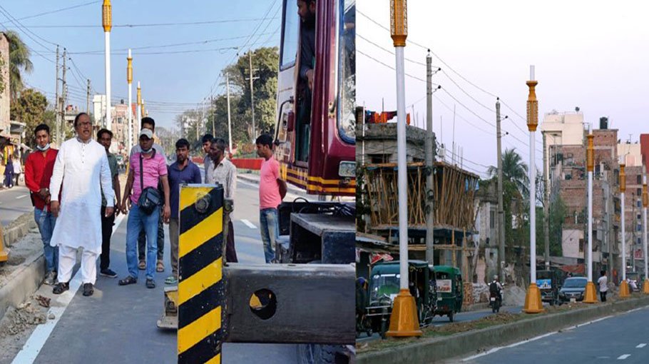 People to get another lit-up  street in Rajshahi city