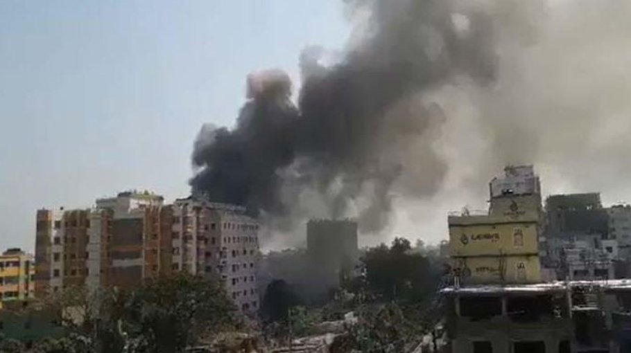 Foam storage blaze in Rajshahi