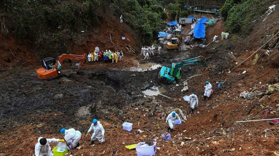 Over 40,000 pieces of crashed Chinese plane found