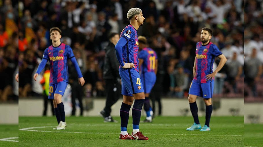 'Hammer blow' as Frankfurt  stun Barcelona