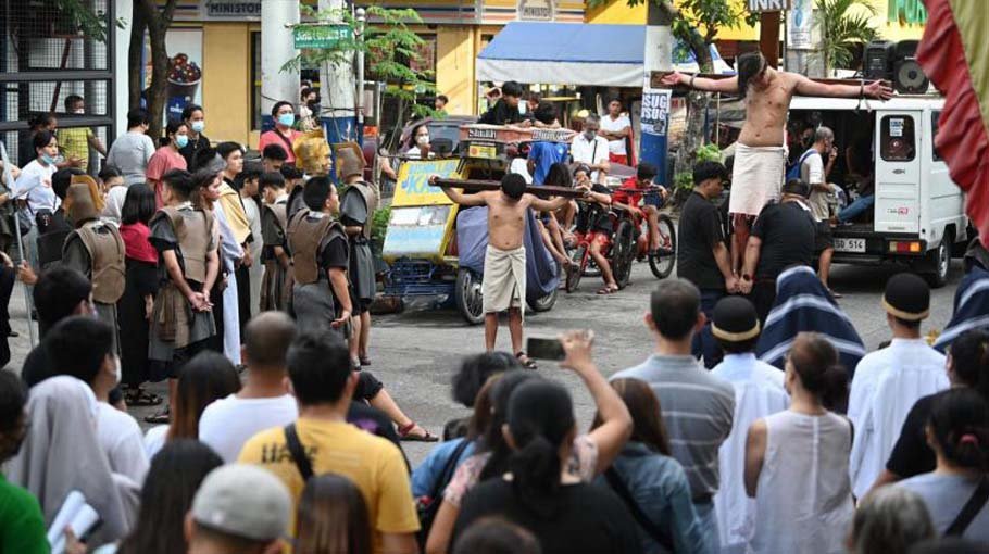 Religious whipping marks  Good Friday in Philippines