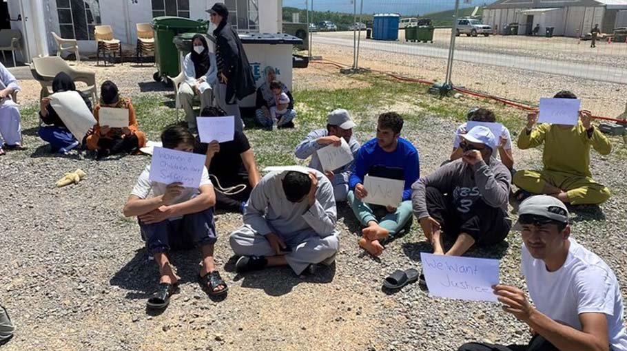 Security concerns leave Afghan evacuees stuck in Balkan camp