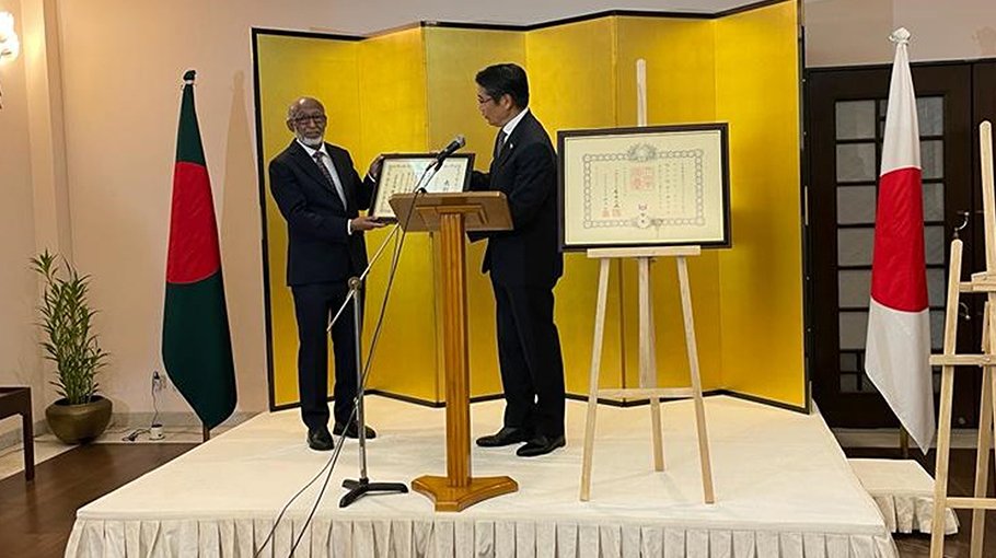 ‘Order of the Rising Sun’ conferred on Abdul Haque