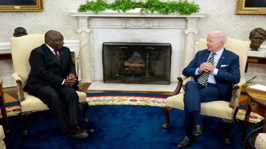 S Africa leader vows  cooperation with Biden  but firm on Russia ties