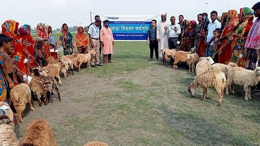 Char dwellers becoming self-dependent thru sheep rearing, vegetable farming