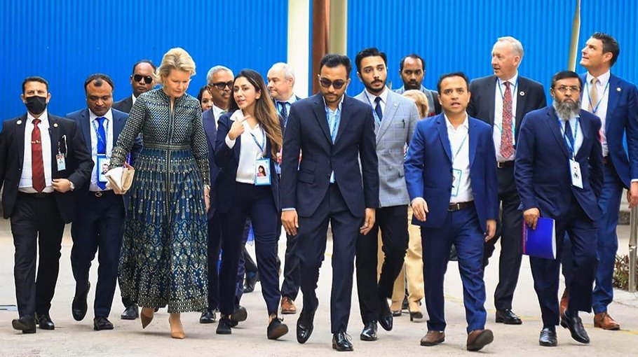 Belgiam Queen Mathilde visits Fakir Apparels 