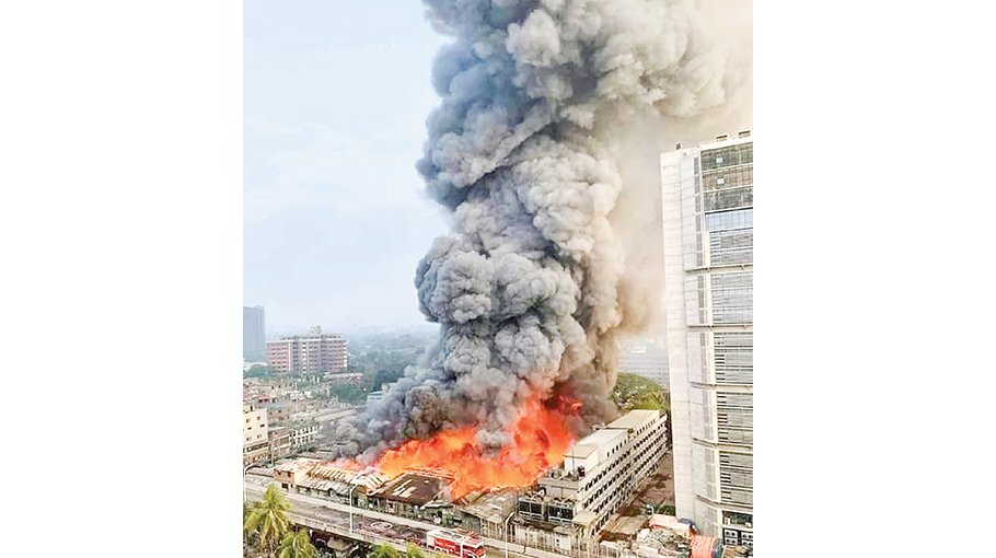 Bangabazar turns blazing inferno