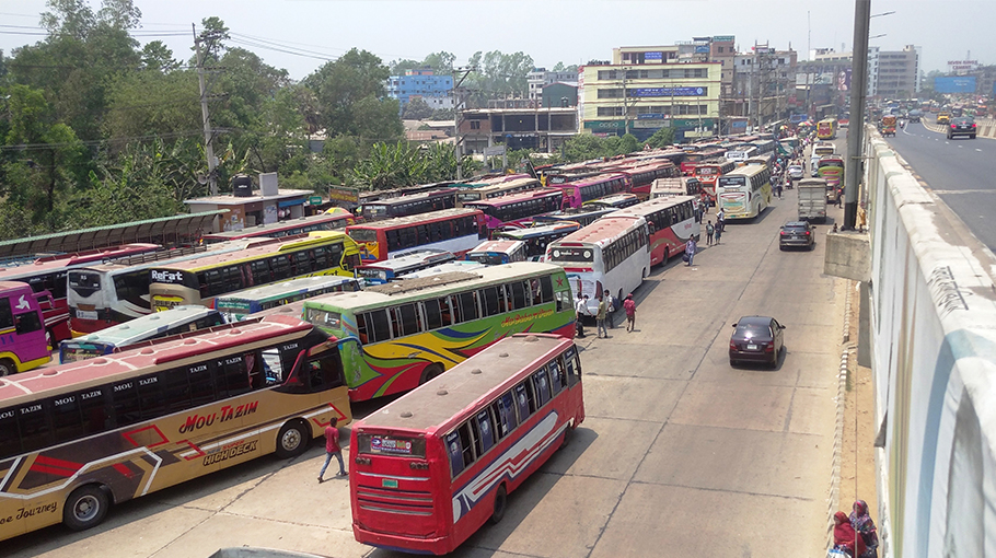 Massive Passenger Influx On Dhaka-tangail Highway - Bangladesh Post