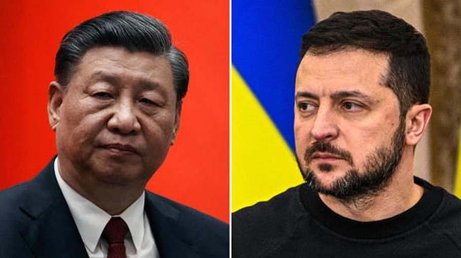 EU welcomes  Xi-Zelensky  talks