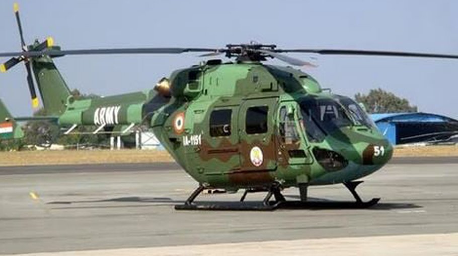 Indian Army chopper crashes in J&K, pilots injured