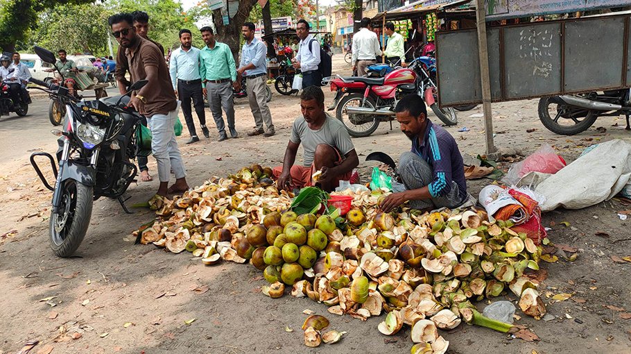 Palm shells get popular during  heatwave in Chuadanga