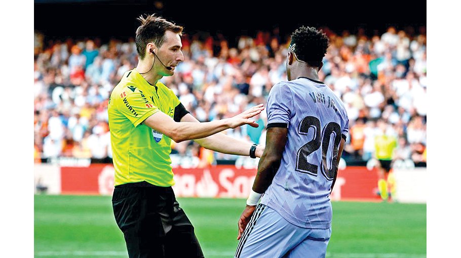 VAR official cut after Vinicius red card  incident