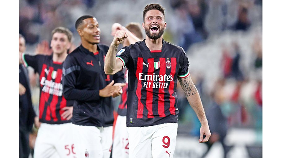 Giroud seals win at Juve and Champions League spot for Milan
