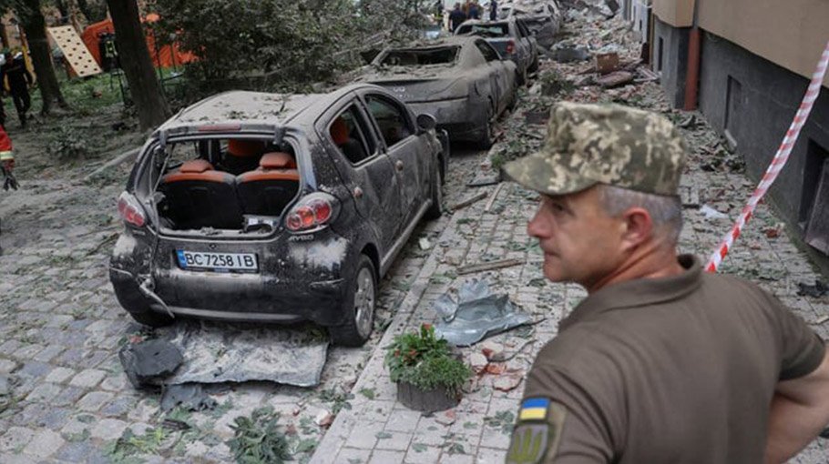 Four dead after missile strike on apartment block in Ukraine’s Lviv