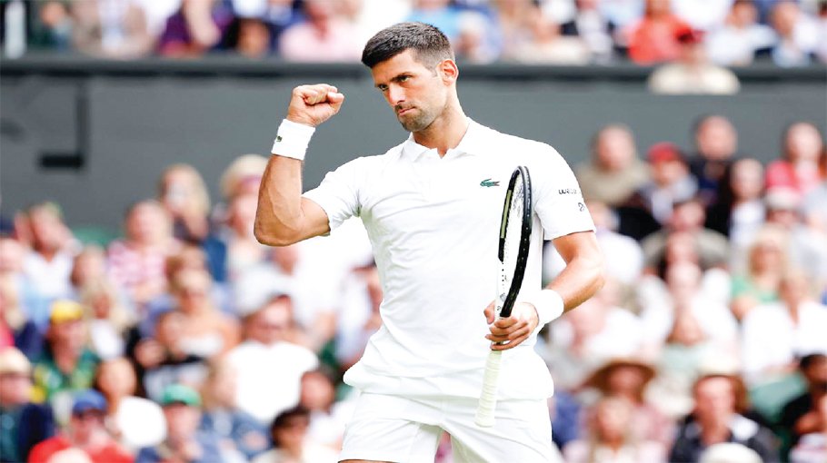 Djokovic celebrates 350th Grand Slam win at Wimbledon