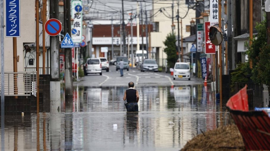Record rain in parts of Japan after tropical storm