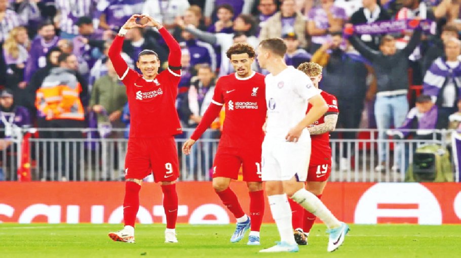Liverpool thump Toulouse 5-1, Brighton get first win in Europe