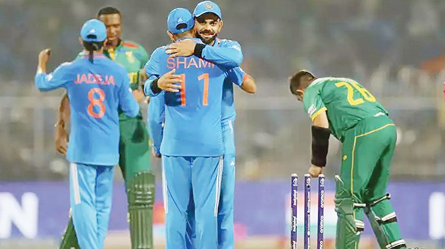 India thump South Africa by 243 runs 