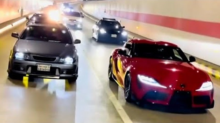 Car race in Bangabandhu Tunnel