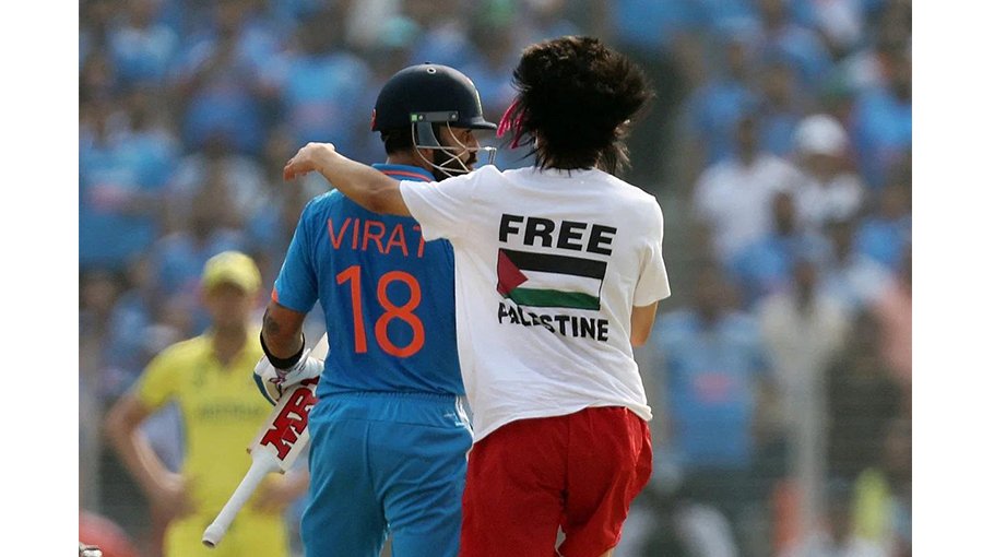 Pitch invader showing solidarity with Palestine halts WC final