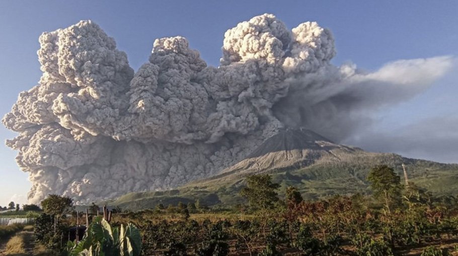 Indonesia volcano erupts,  spews ash 3 km into sky