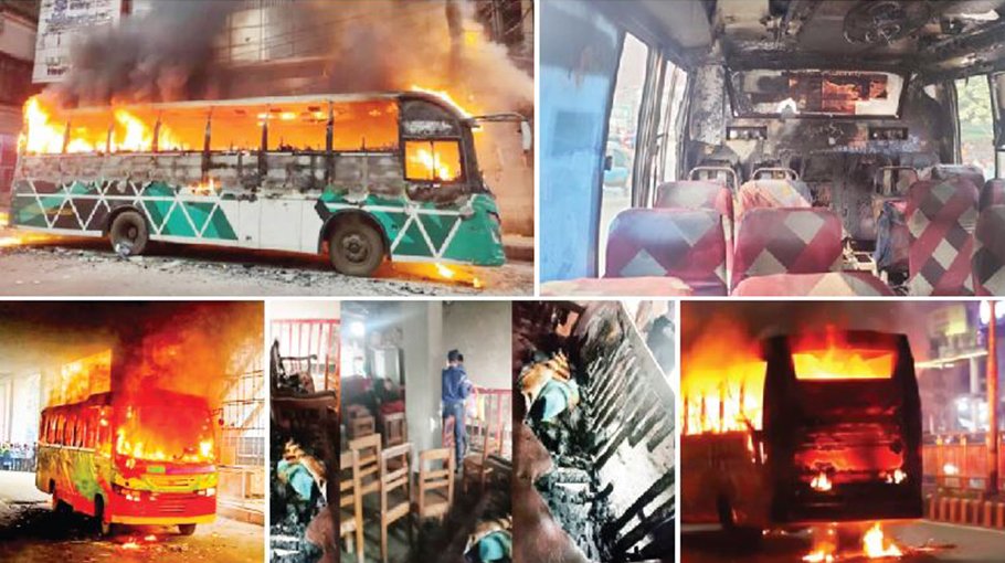 BNP-Jamaat terrors continue arson attacks across country