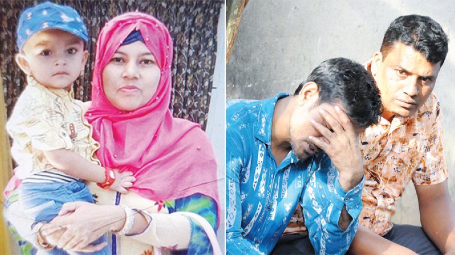 Flames of terror burn mother, child alive