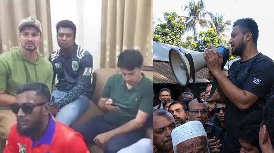 Players, coaches join Shakib’s campaign