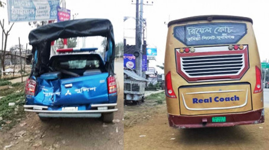 Six cops injured in Sylhet road accident 