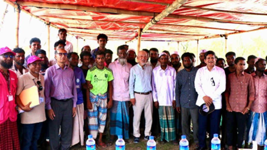 Nippon Foundation chair visits Rohingyas in Bhasan Char