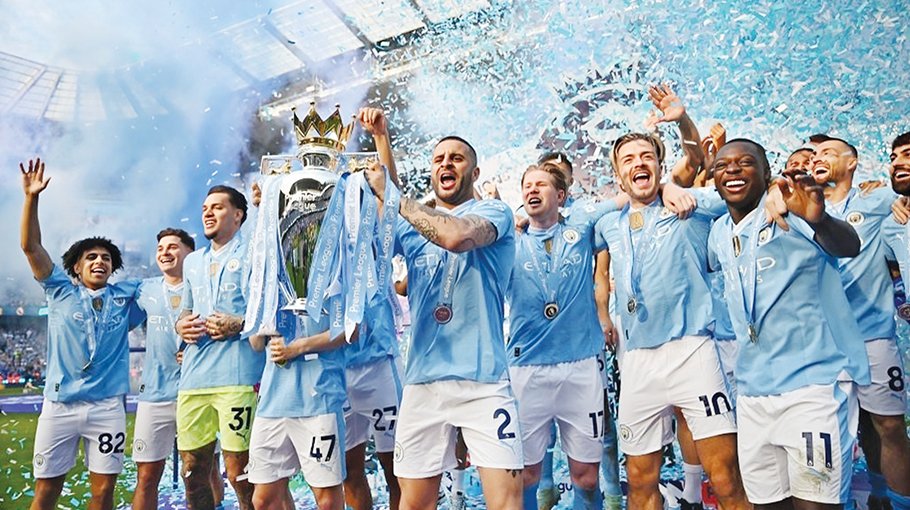 Man City first to win four successive titles