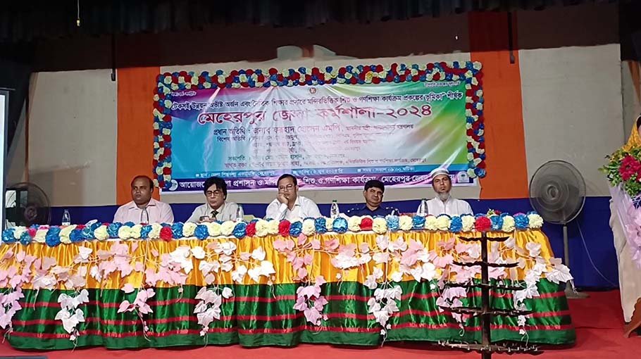 Workshop on temple-based children and mass education progs held in Meherpur