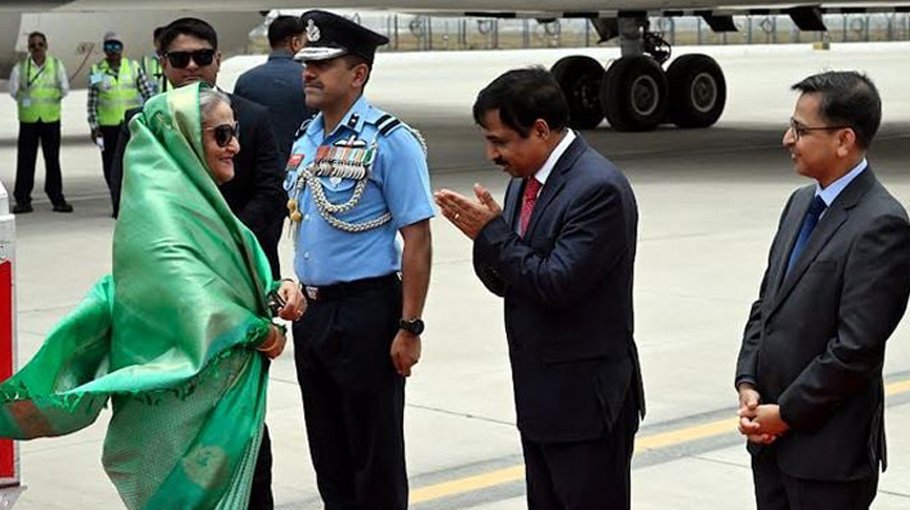 Hasina reaches New Delhi to attend Modi’s oath-taking  ceremony