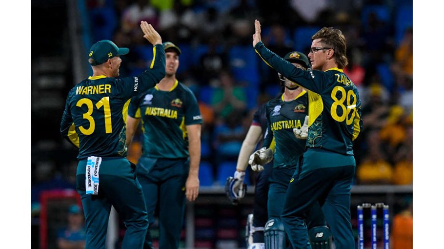 Australia romp into Super 8s 