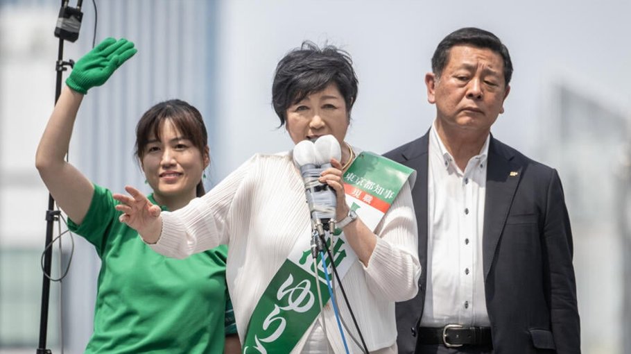 Tokyo governor Koike sweeps to 3rd term in male-dominated Japan politics