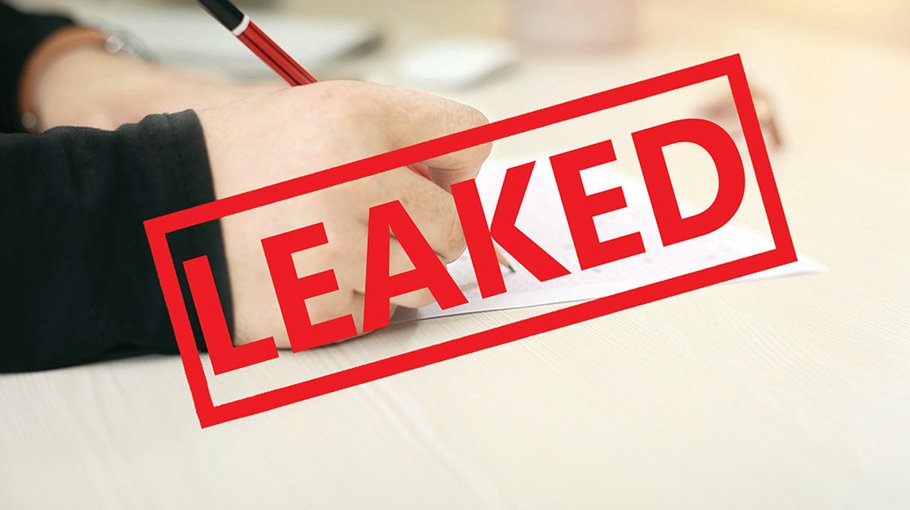 Half yearly evaluation question Papers leak