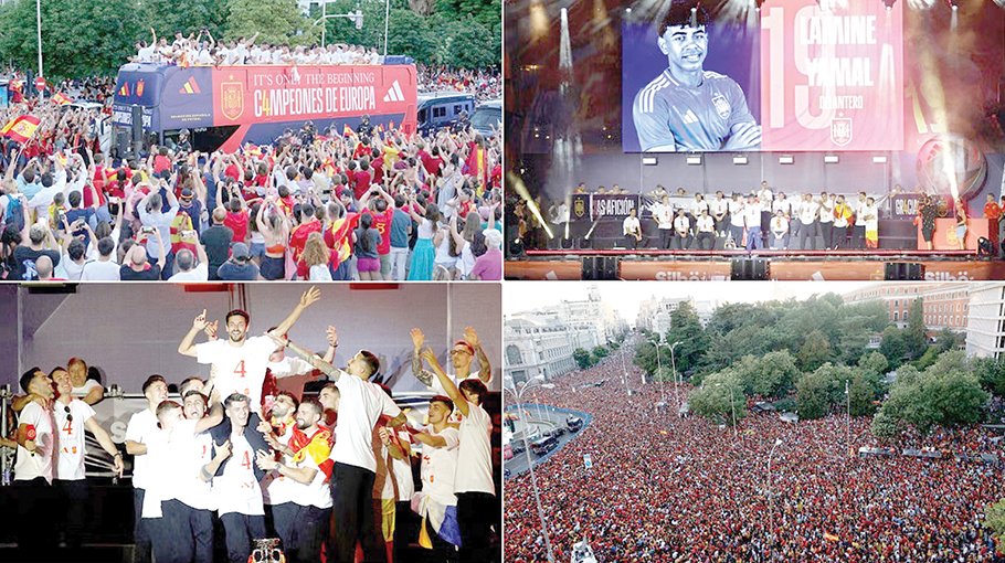 Jubilant Spaniards greet Euro 2024 heroes